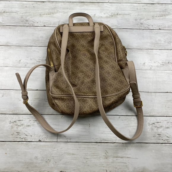 Guess Women's Manhattan Backpack Bag 4g‎ logo bag *missing zipper pull - Picture 4 of 12